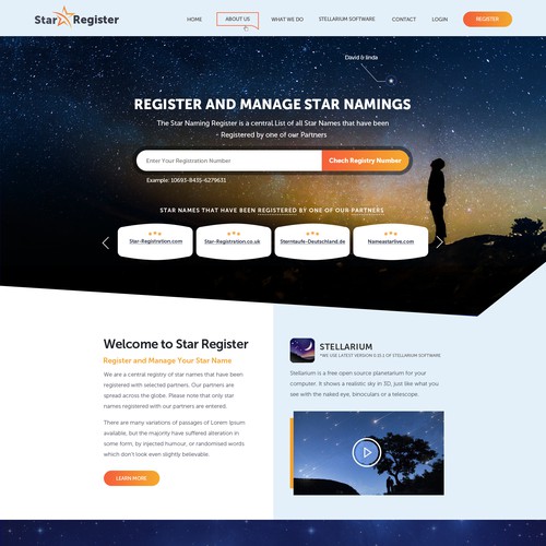 website design for star registration