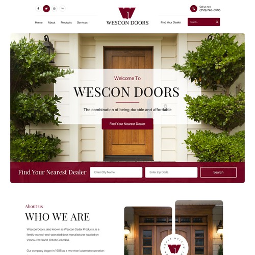 Door maker website design