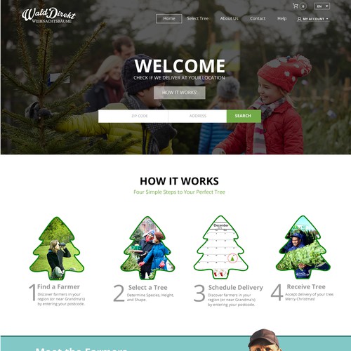 Website Design for a Christmas Tree Farming company