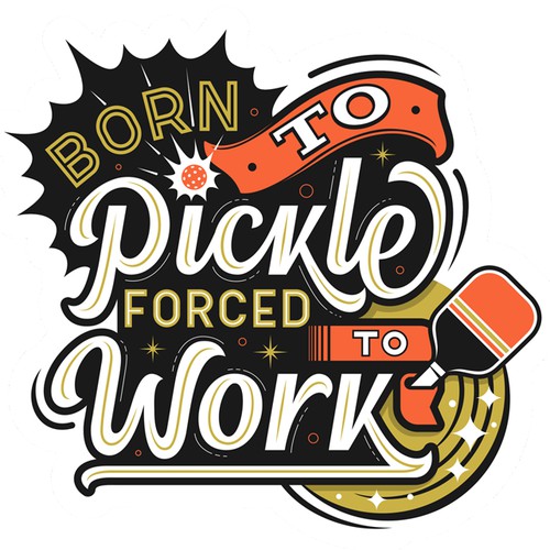 Pickle ball sticker design