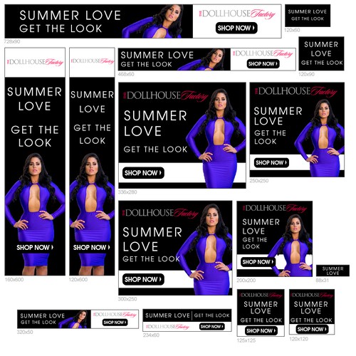 Banner Ad Design - adwords banner pack for sexy women fashion E-Commerce