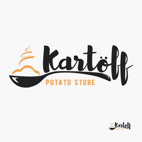 Kartoff. Concept logo for potato store