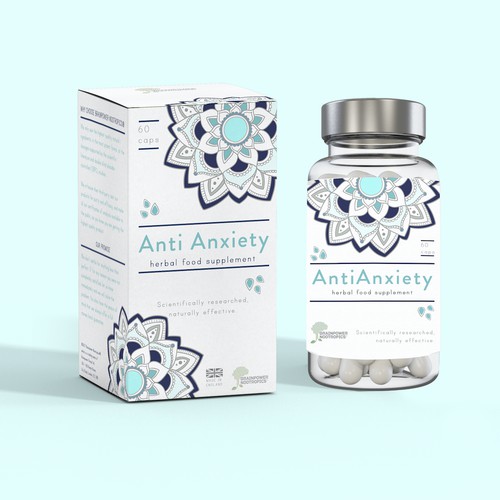 Packaging and label for anti-anxiety pills