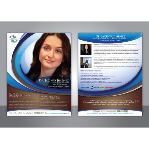Create a Flyer for a Positive Psychology Expert and Speaker!