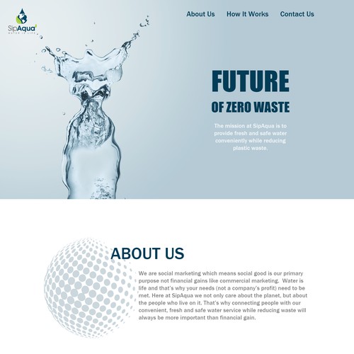 Aqua Landing page