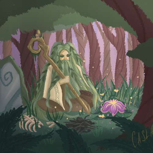 Stylized illustration of a mythical creature