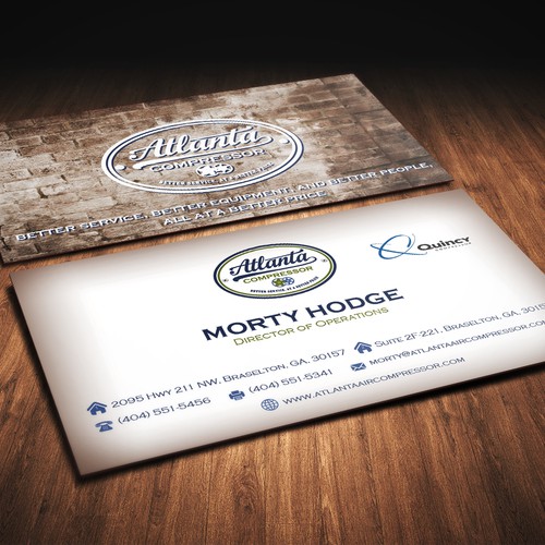 Atlanta Compressor Vintage Modern Business Card