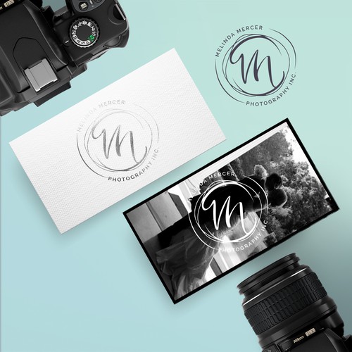 Wedding photographer stamp logo concept