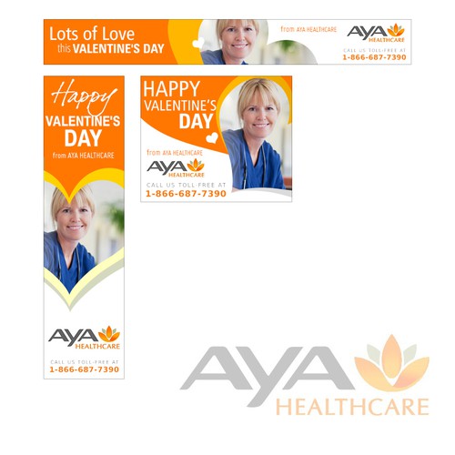 Create a fun & unique Valentine's Day design for Aya Healthcare
