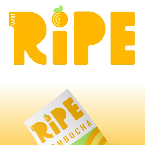 Fun pop art style logo for new kombucha brand