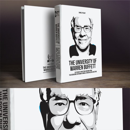 Illustrate an Eye-Catching Book Cover for "The University of WarrenBuffett"