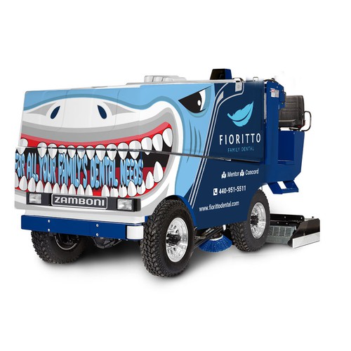 Unique Zamboni Wrap for Minor League Hockey Ad