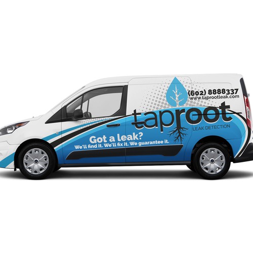 Modern wrap desing for a leak detection company