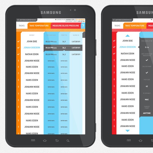 Dutch st Anthony Hospital needs a checklist app design