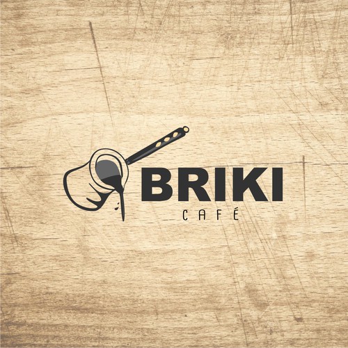 cafe logo concept for briki