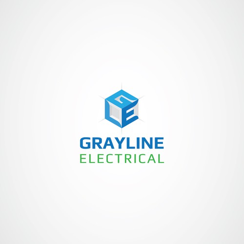 Geometric logo for electrical service