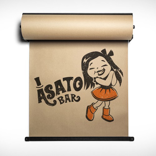 Retro style mascot girl