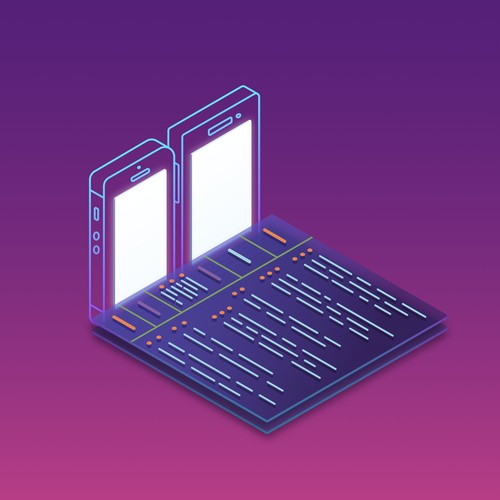 Isometric Illustration about Data Synchronization Technologies