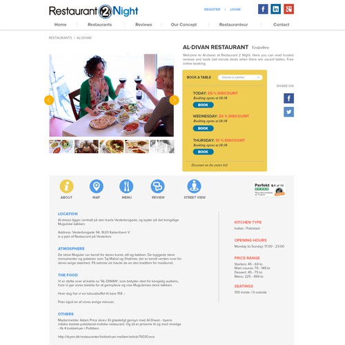 Bring successful restaurant portal up to date (webdesign)