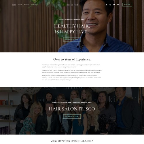 Master Hairstylist - Squarespace Website