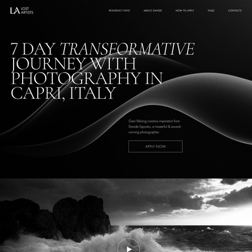 Sophisticated logo and website for Lost Artists - Artist residency program