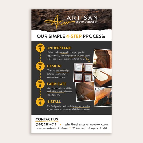 ARTISAN CUSTOM WOODWORK flyer