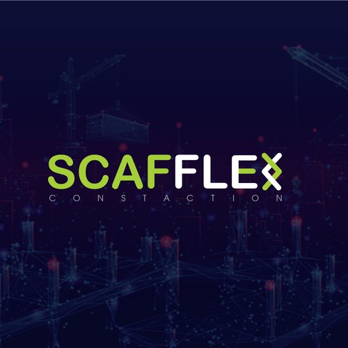Scafflex Construction Company Logo Design