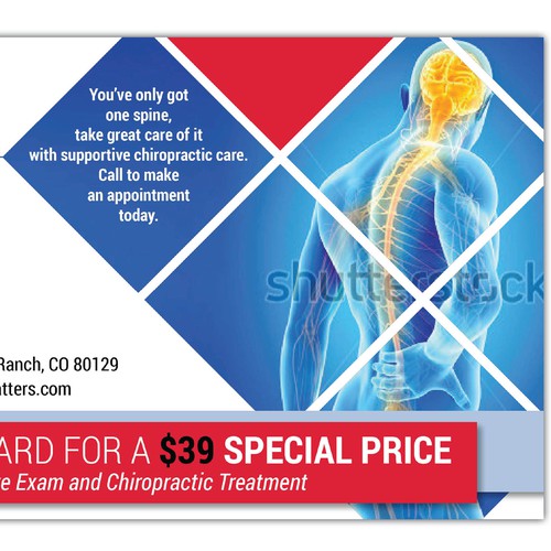 STUNNING Postcard Size Flyer Needed - Attract New Chiropractic Patients!