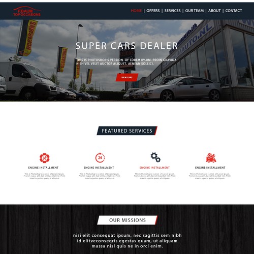 landing page car