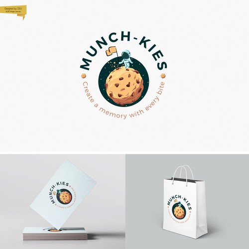 An eye catching logo for a business who create moments of sweetness through hand crafted cookies