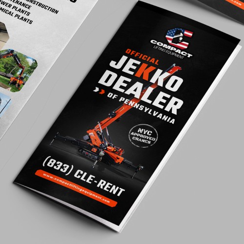 Design trifold brochure for Construction Sales & Rental Company