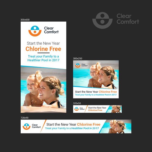 Clear comfort banner ad set