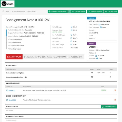 Shipping Dashboard