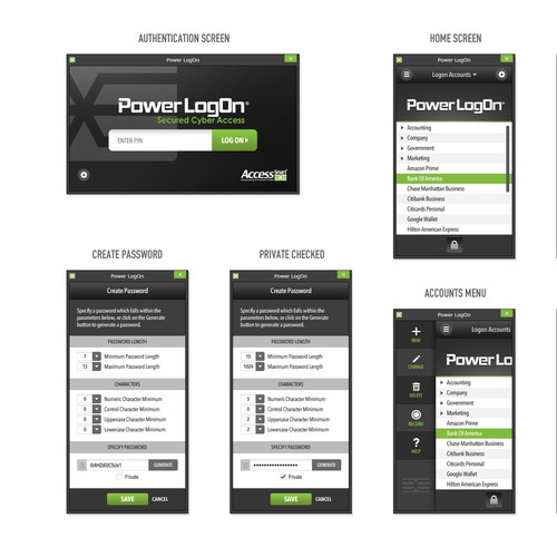 Power LogOn Interface Design