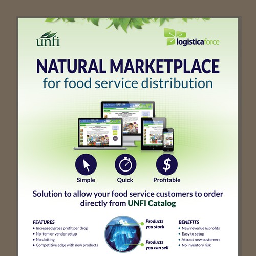 Flyer for Organic & Natural Foodservice Distributors