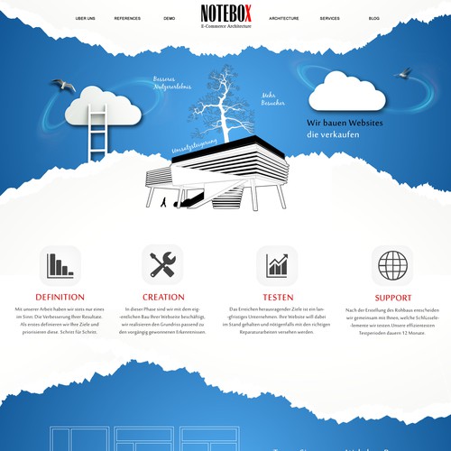 Create a great Landing Page for e-commerce architecture