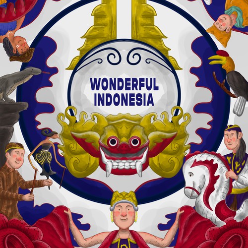 Poster design for wonderful indonesia