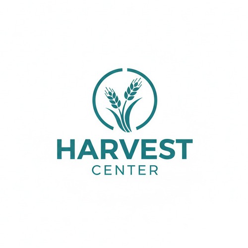 Harvest Center – Modern Wheat & Growth Logo Concept