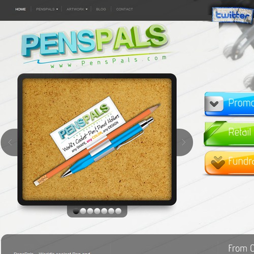 Create the next 3D logo for PensPals