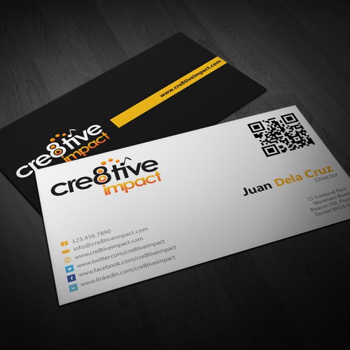 Business card design for Cre8tive Impact