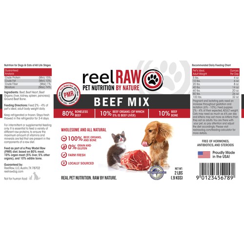 Product label design for ReelRaw