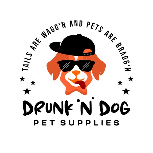 Fun Logo for Drunk N Dog Pet Supplier