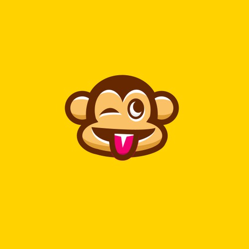A Cute Monkey logo for a Mobile App