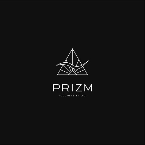 Sleek Logo Design with "Prizm" Light and Water