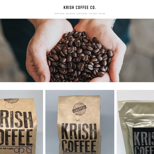 Squarespace Ecommerce site for a small coffee company