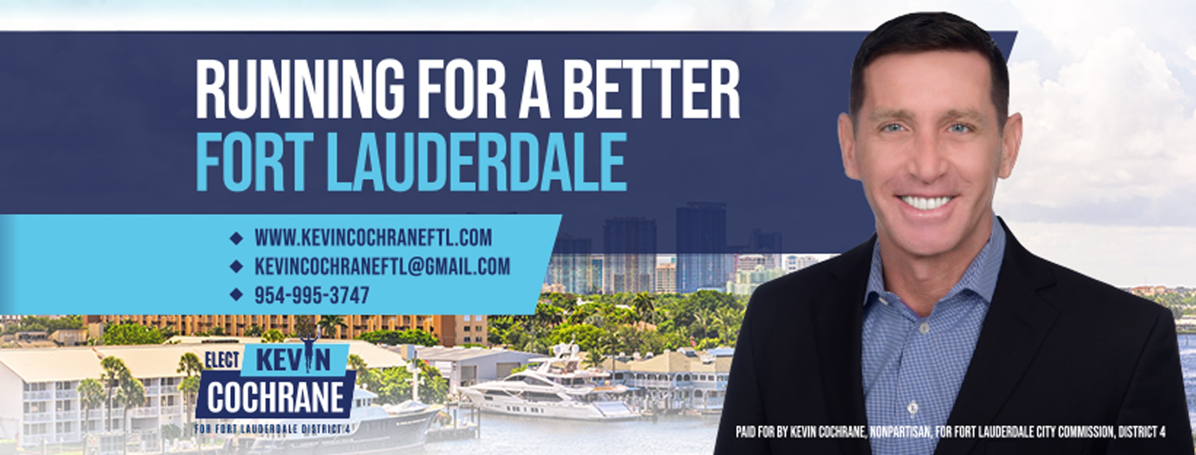 Design a Facebook banner for a City Commission candidate in South Florida!