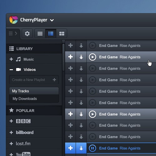 Cherryplayer ui design