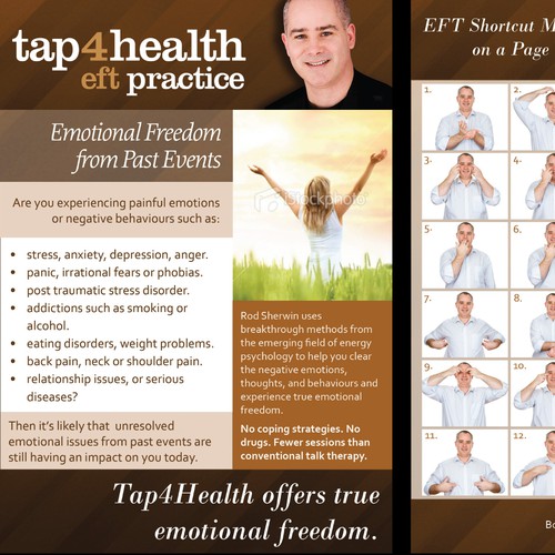 Tap4Health: EFT On a Page - A5 Double Sided Card Design