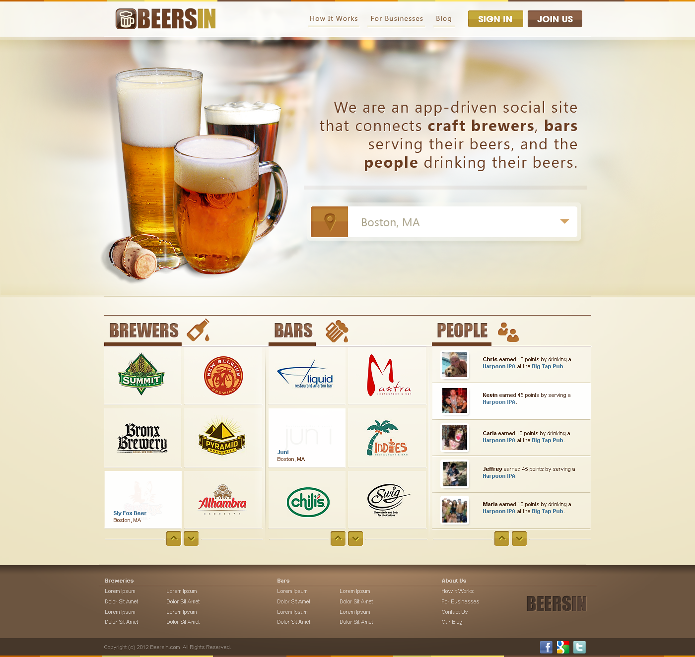 Like Beer? New Exciting Website Design Needed for BeersIn!
