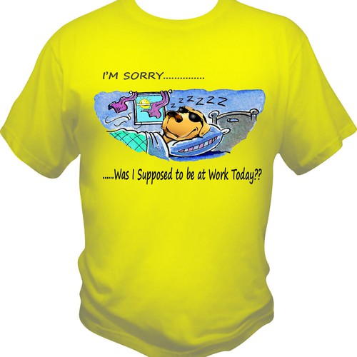 Need a fun new design to our existing line of fun, leisure themedt-shirts.